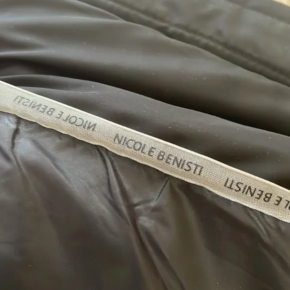 Nicole Benisti Leather-trim Down Jacket Black Size XS - Picture 14 of 16